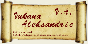 Vukana Aleksandrić vizit kartica